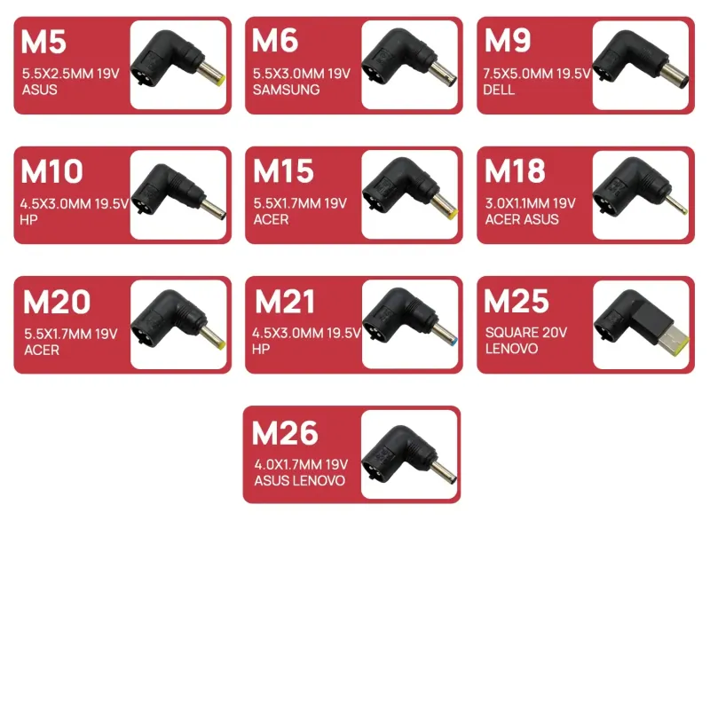 Carregador Universal para Portátil 65W (10 conectores) - Image 2